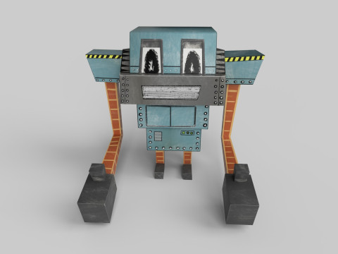 PAPER ROBOT TOY Low-poly Modelo 3D