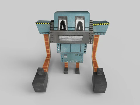 PAPER ROBOT TOY Low-poly 3D Model