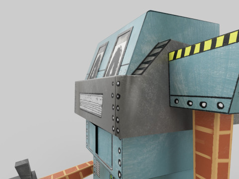 PAPER ROBOT TOY Low-poly Modelo 3D