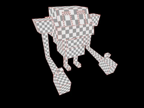 PAPER ROBOT TOY Low-poly 3D Model