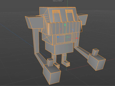 PAPER ROBOT TOY Low-poly 3D Model