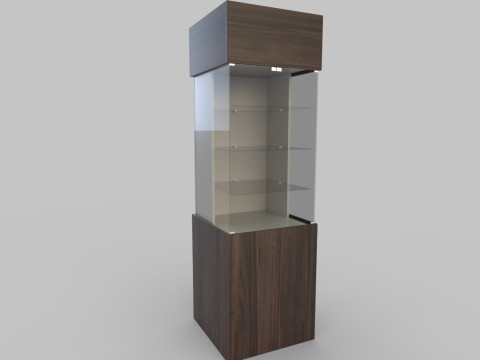Display Cabinet And Showcase Low-poly 3D Model