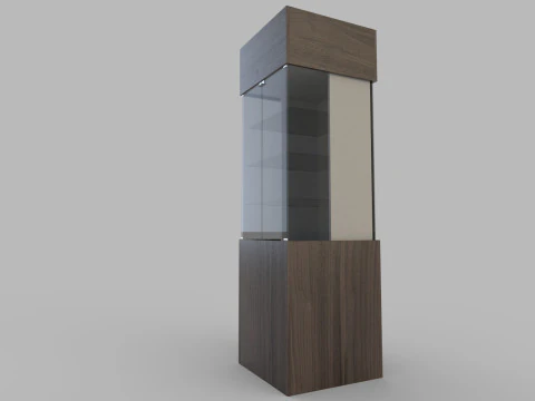 Display Cabinet And Showcase Low-poly 3D Model