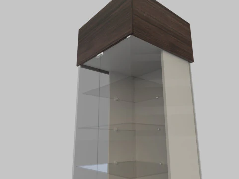 Display Cabinet And Showcase Low-poly 3D Model