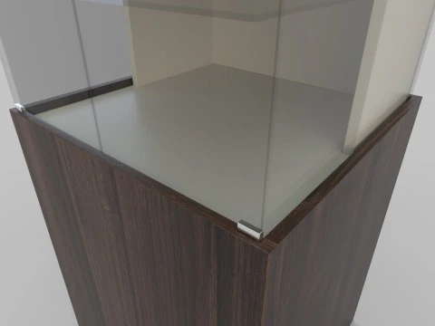 Display Cabinet And Showcase Low-poly 3D Model