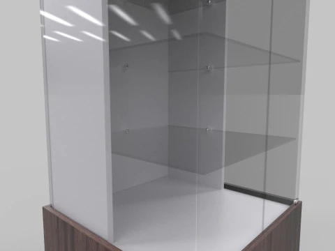 Display Cabinet And Showcase Low-poly 3D Model