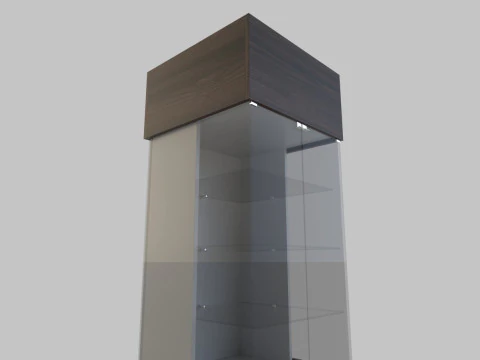Display Cabinet And Showcase Low-poly 3D Model