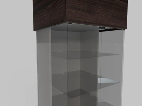 Display Cabinet And Showcase Low-poly 3D Model