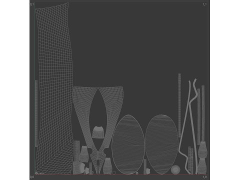 Modern table lamp pbr 3D 모델