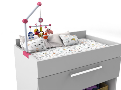 Furniture Baby Changer Crib Bed 3Dモデル
