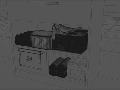 Furniture Baby Changer Crib Bed Modelo 3D