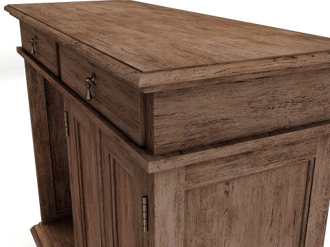 OLD WINE SIDEBOARD Low-poly 3D Model