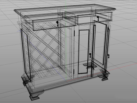 OLD WINE SIDEBOARD Low-poly 3D 模型
