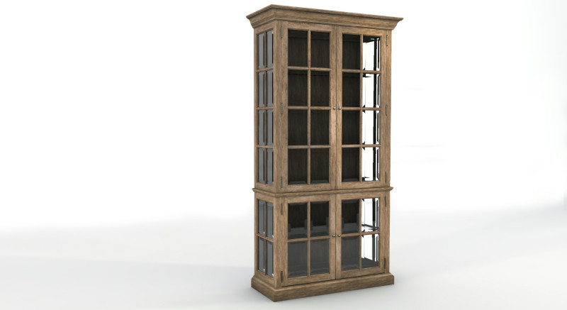 Old cabinet wooden cabinet Low-poly Model 3D .c4d .max .obj .3ds .fbx .stl .blend 