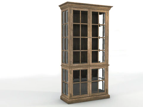 Stara szafka drewniana szafka Low-poly Model 3D