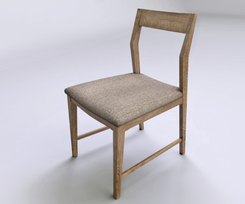 Kitchen Chair Wood Low-poly 3D 모델 .c4d .max .obj .3ds .fbx .stl .blend 