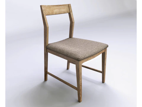 Kitchen Chair Wood Low-poly 3D Model