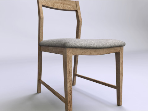 Kitchen Chair Wood Low-poly 3D 모델