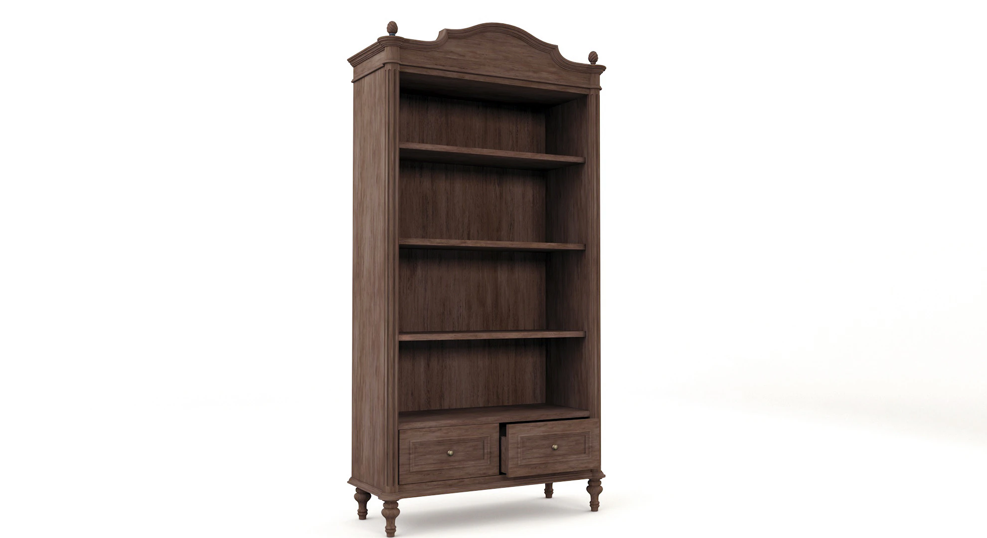 Antique wardrobe Low-poly 3D Model .c4d .max .obj .3ds .fbx .stl .blend 