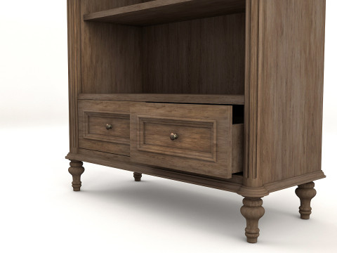 Antique wardrobe Low-poly 3D Model
