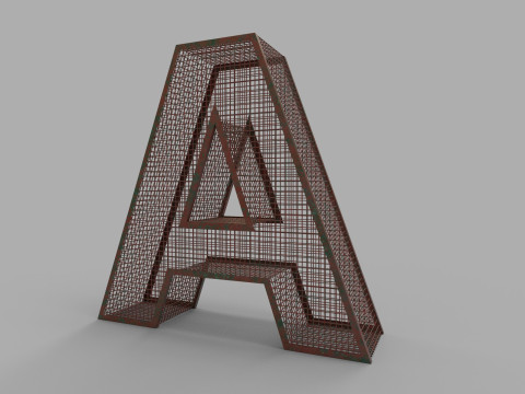 Cage alphabet design 3D Model