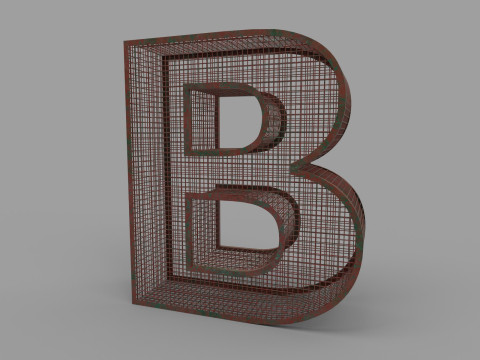 Cage alphabet design 3D Model