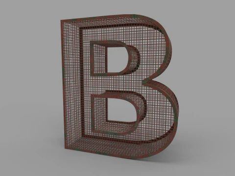 Cage alphabet design 3D Model