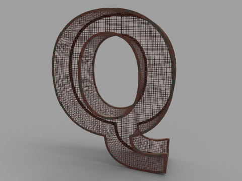 Cage alphabet design 3D Model