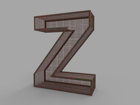 Cage alphabet design 3D Model