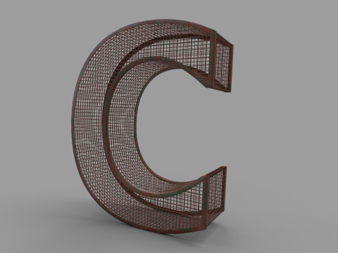 Cage alphabet design 3D Model