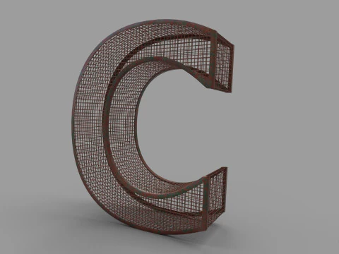 Cage alphabet design 3D Model