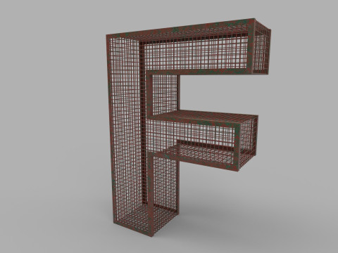 Cage alphabet design 3D Model