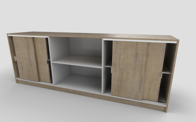 Office counter Low-poly 3D Модель .c4d .max .obj .3ds .fbx .stl .blend 