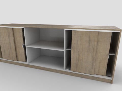 Office counter Low-poly 3D Model