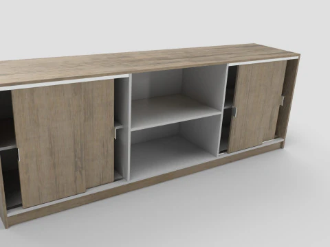 Office counter Low-poly 3D Model