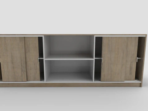 Office counter Low-poly 3D Model
