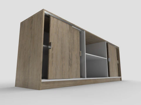Office counter Low-poly 3D Model