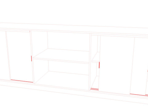 Office counter Low-poly 3D Модель