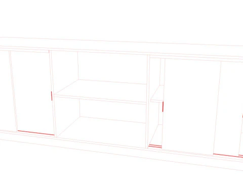 Office counter Low-poly 3D Model