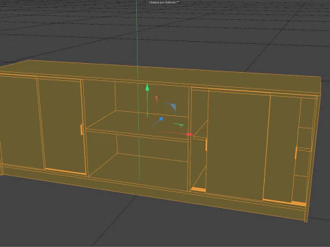 Office counter Low-poly 3D Model