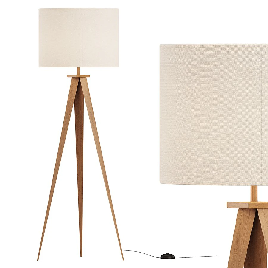 Cardone Teamson Tripod Floor Lamp 3D Model .c4d .max .obj .3ds .fbx .stl .blend 