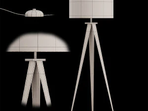 Cardone Teamson Tripod Floor Lamp 3D Model