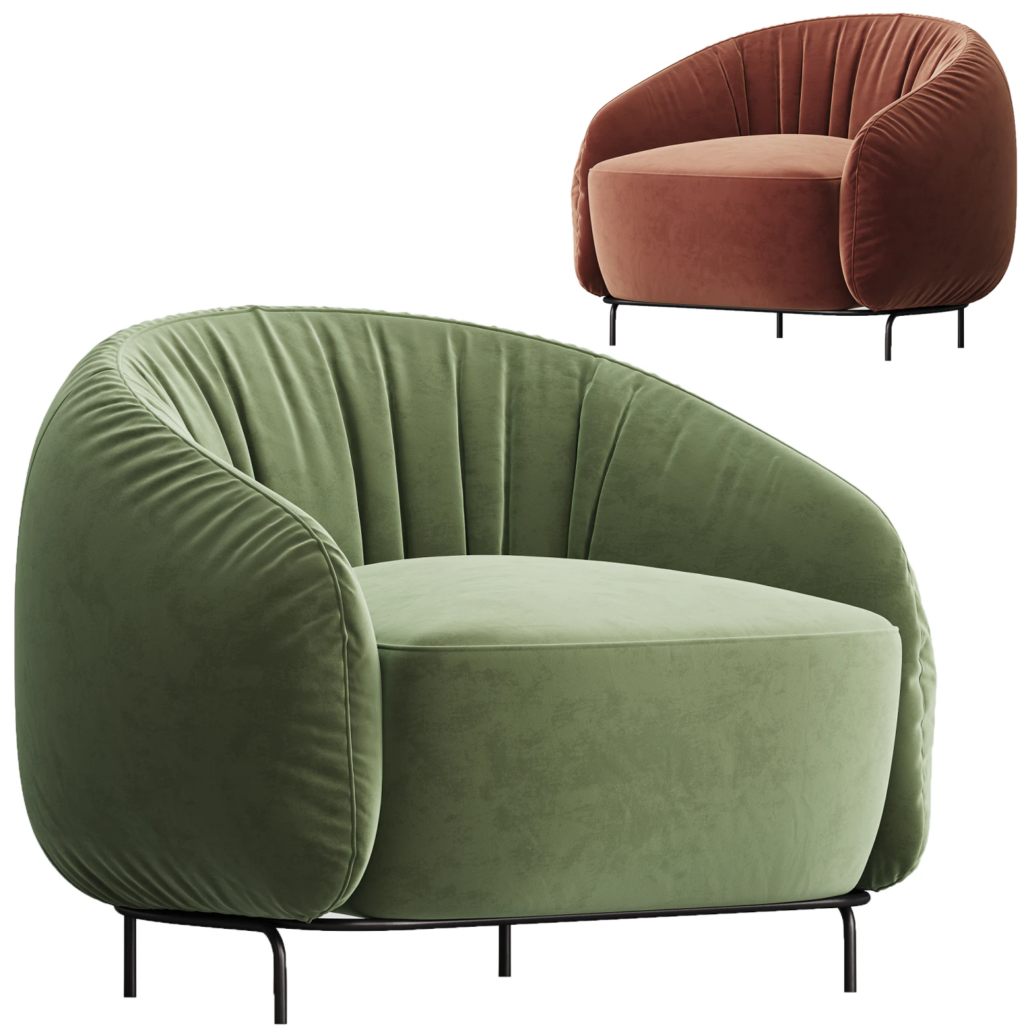 Nicoline Nest Armchair 3D Model .c4d .max .obj .3ds .fbx .stl .blend