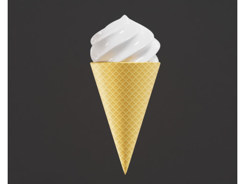 Ice Cream Cone 3D Model