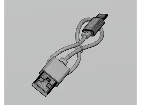 USB cable Modelo 3D