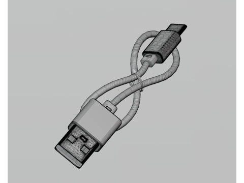 Cabo USB Modelo 3D