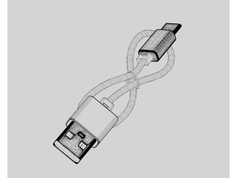 USB cable Modelo 3D
