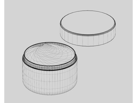 Cosmetics cream jar 3D Model