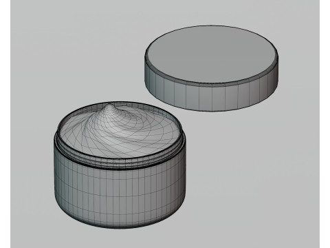 Cosmetics cream jar Modelo 3D