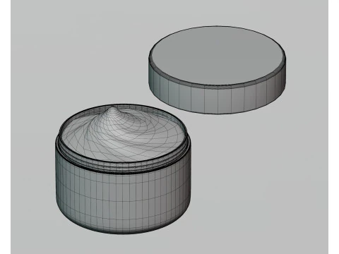 Cosmetics cream jar 3D Model